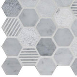Original Style Cirrus Small Stone Hexagon Mosaic 30.3 x 29.8cm

