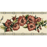 Original Style Corded Poppies Red Border Tile