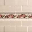 Original Style Corded Poppies Red Border Tile