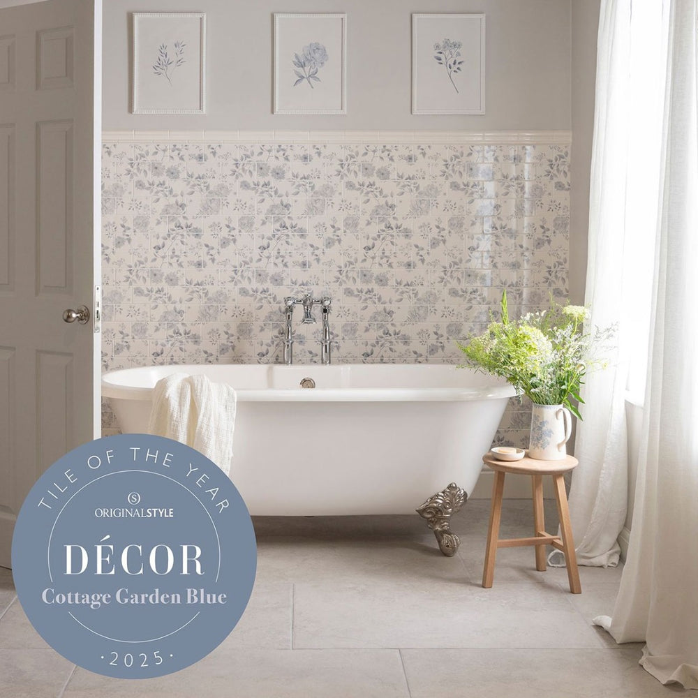 Original Style Cottage Garden Brickbond Blue Panels