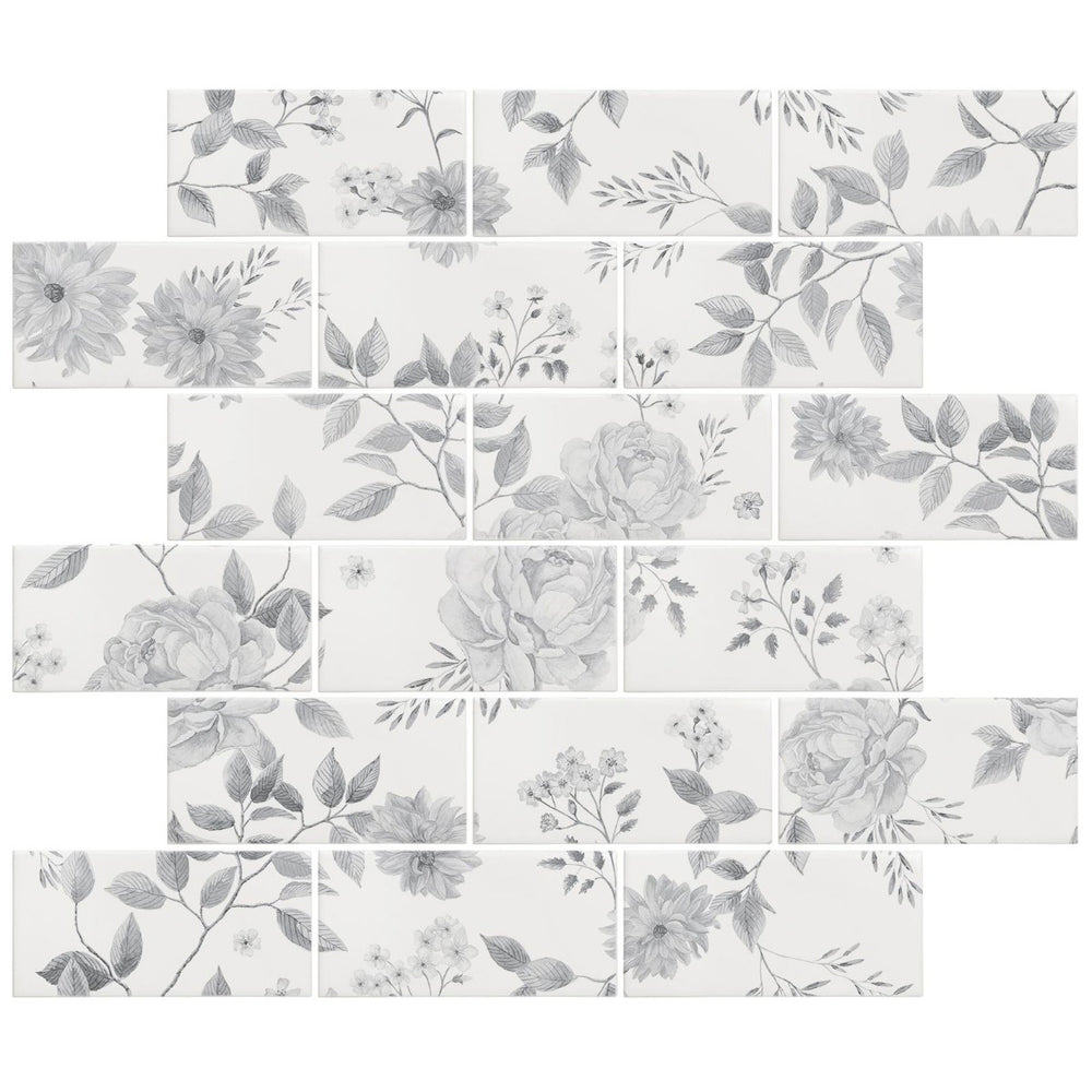 Original Style Cottage Garden Brickbond Grey Panel (18 Tiles)