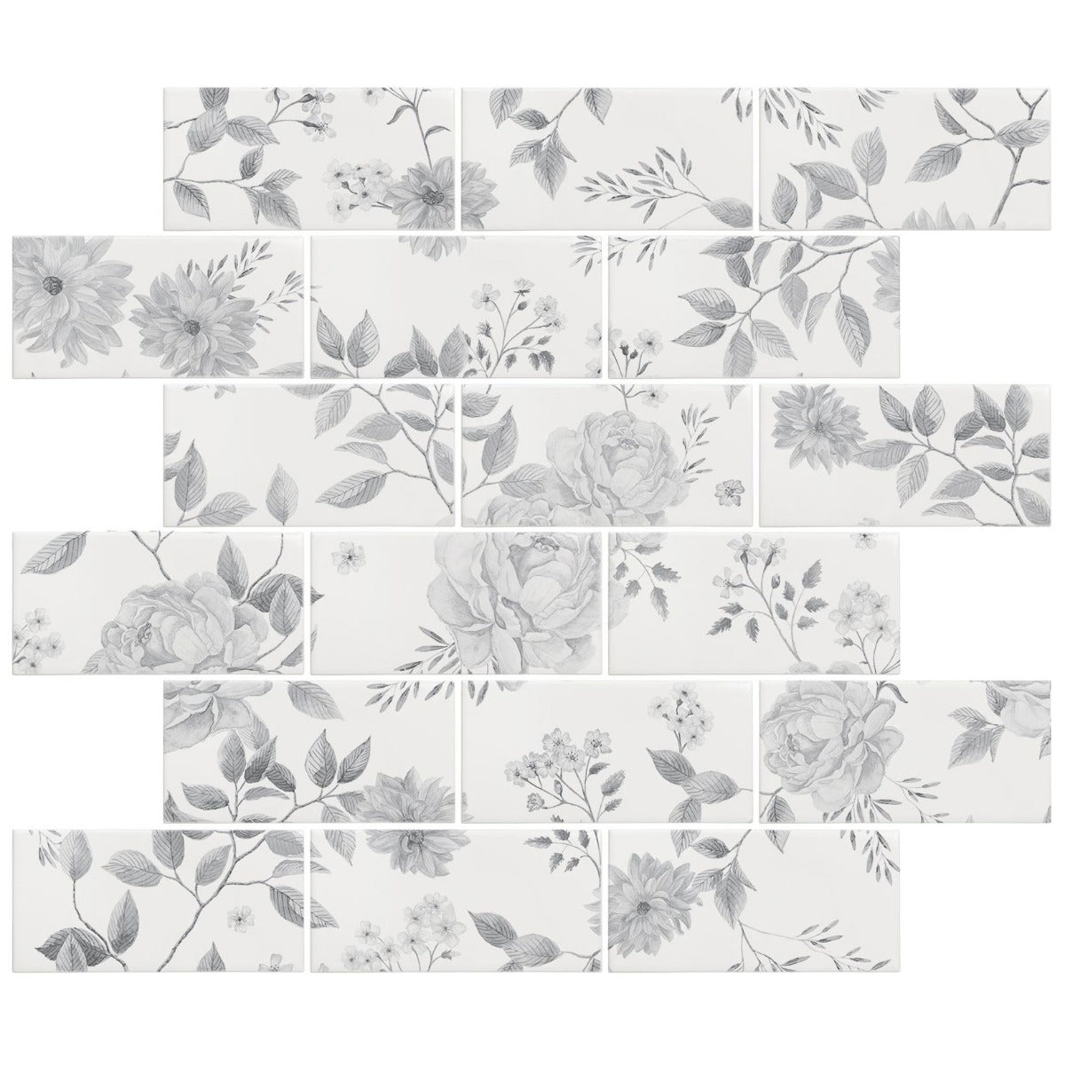 Original Style Cottage Garden Brickbond Grey Panel (18 Tiles)