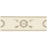 Original Style Crossed Arrows Charcoal Grey on County White Border