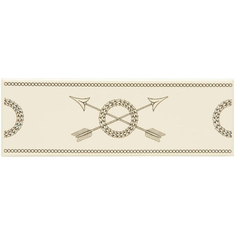 Original Style Crossed Arrows Charcoal Grey on County White Border