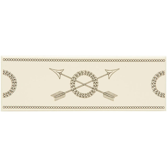 Original Style Crossed Arrows Charcoal Grey on County White Border