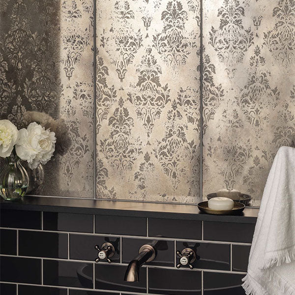 Original Style Damask Gold Mirror Tiles