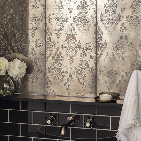 Original Style Damask Gold Mirror Tiles