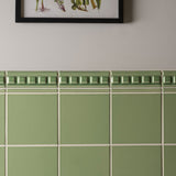 Original Style Dentil Palm Green Borders