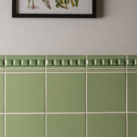 Original Style Dentil Palm Green Borders