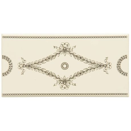 Original Style Diamond Swag Charcoal Grey on County White Border