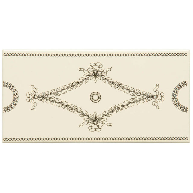 Original Style Diamond Swag Charcoal Grey on County White Border
