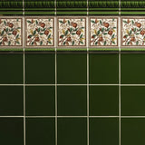 Original Style Egg & Dart Edwardian Green Borders