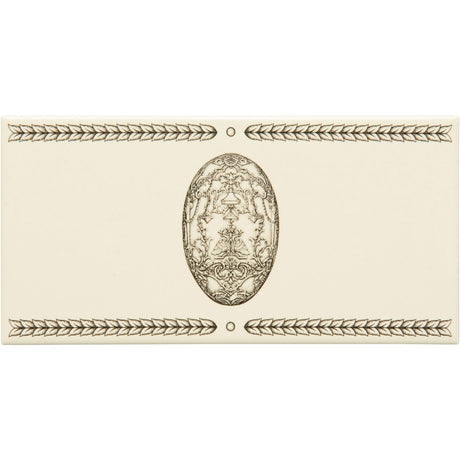 Original Style Egg & Trellis Charcoal Grey on County White Border