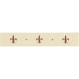 Original Style Fleur de Lis Burgundy on County White Border