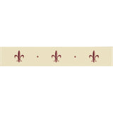Original Style Fleur de Lis Burgundy on County White Border