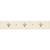 Original Style Fleur de Lis Charcoal Grey on County White Border