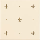 Original Style Fleur de Lis Gold on County White (tile 1)