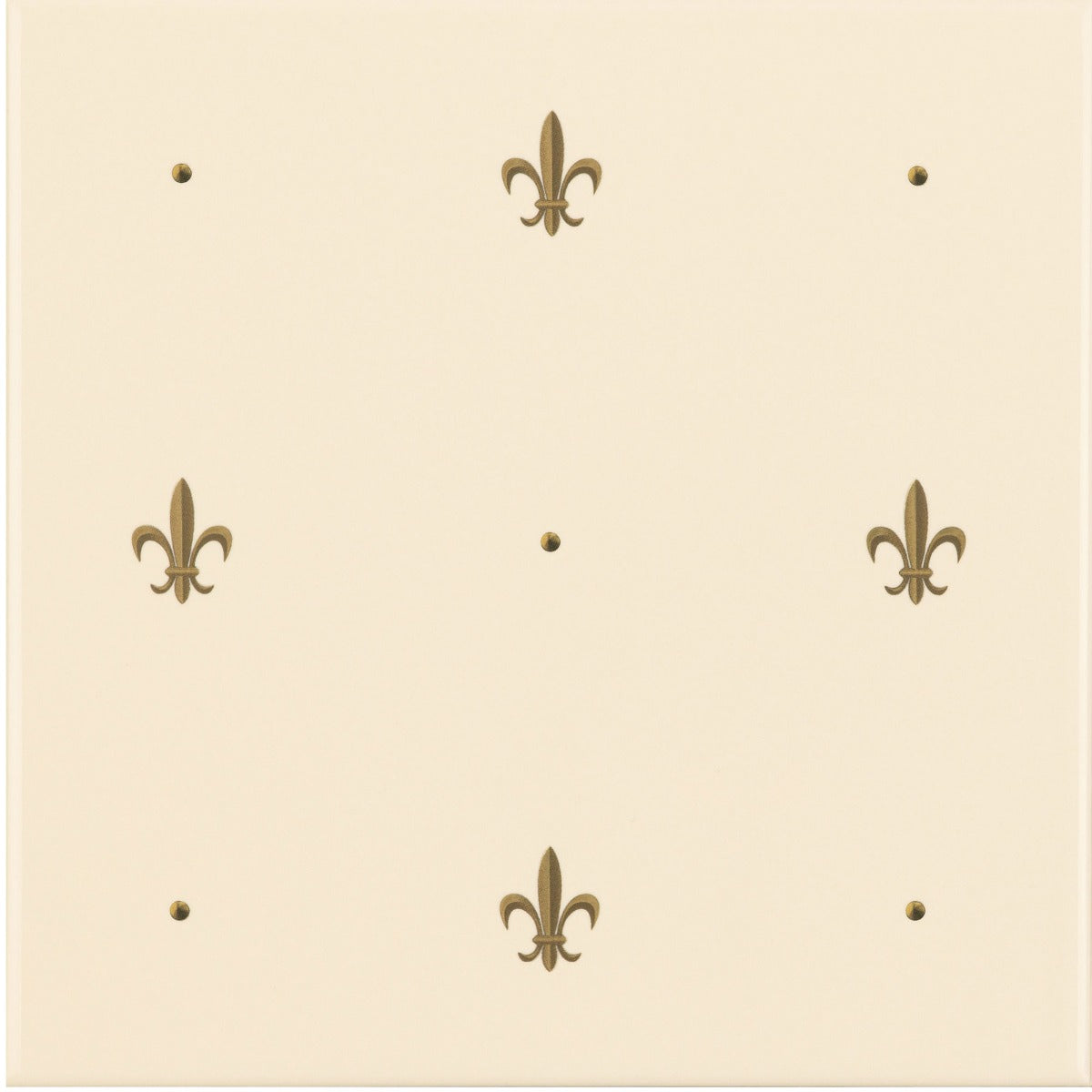 Original Style Fleur de Lis Gold on County White (tile 2)