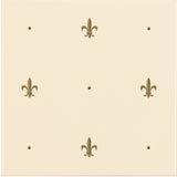 Original Style Fleur de Lis Gold on County White (tile 2)