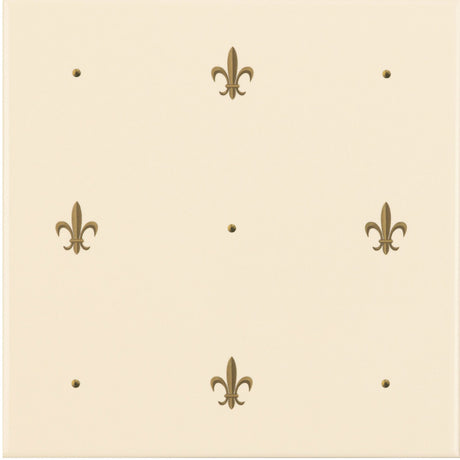 Original Style Fleur de Lis Gold on County White (tile 2)