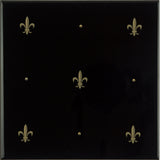 Original Style Fleur de Lis Gold on Jet Black (tile 1)