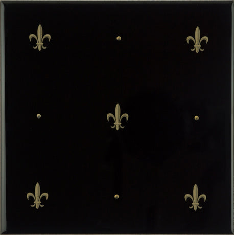 Original Style Fleur de Lis Gold on Jet Black (tile 1)