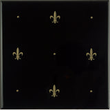Original Style Fleur de Lis Gold on Jet Black (tile 2)