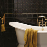 Original Style Fleur de Lis Gold on Jet Black Borders