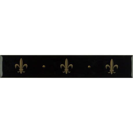 Original Style Fleur de Lis Gold on Jet Black Border