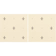 Original Style Fleur de Lis Platinum on County White 2-tile Set