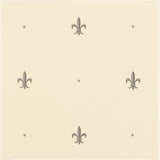 Original Style Fleur de Lis Platinum on County White (tile 2)