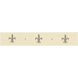 Original Style Fleur de Lis Platinum on County White Border