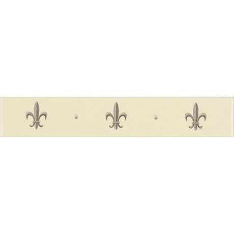 Original Style Fleur de Lis Platinum on County White Border