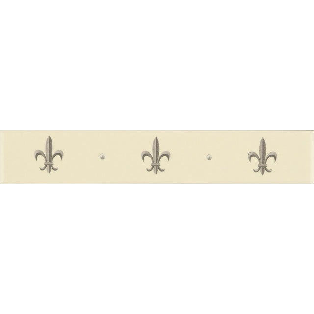Original Style Fleur de Lis Platinum on County White Border