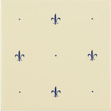 Original Style Fleur de Lis Royal Blue on County White (tile 2)