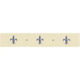 Original Style Fleur de Lis Royal Blue on County White Border
