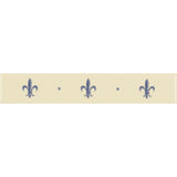 Original Style Fleur de Lis Royal Blue on County White Border