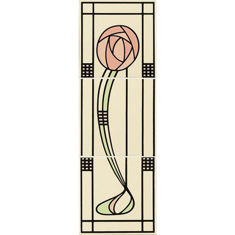 Original Style Glasgow Rose RH 3-tile Decor Set