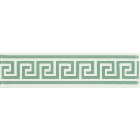 Original Style Greek Key Jade Breeze Border Tile
