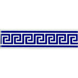 Original Style Greek Key Royal Blue Border Tile