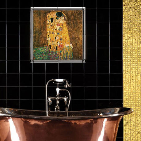 Original Style Gustav Klimt: The Kiss Masterpiece Tile