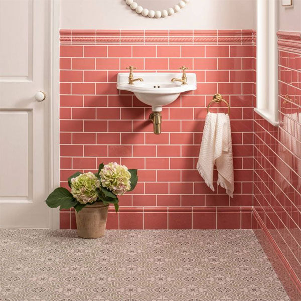 Original Style Half Field Tile Duchy Pink