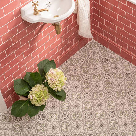 Original Style Half Field Tile Duchy Pink