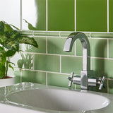 Original Style Half Field Tile Palm Green