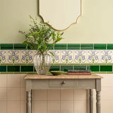 Original Style Half Field Tile Victorian Green