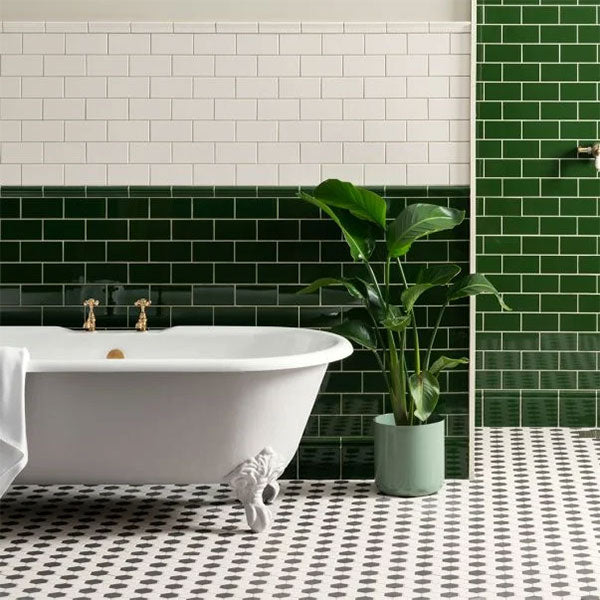 Original Style Half Field Tile Vintage White