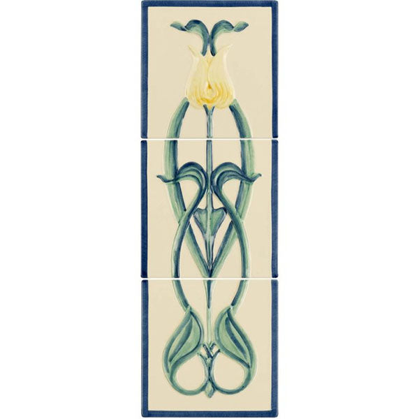 Original Style Henrietta Yellow Tulip 3-tile Set