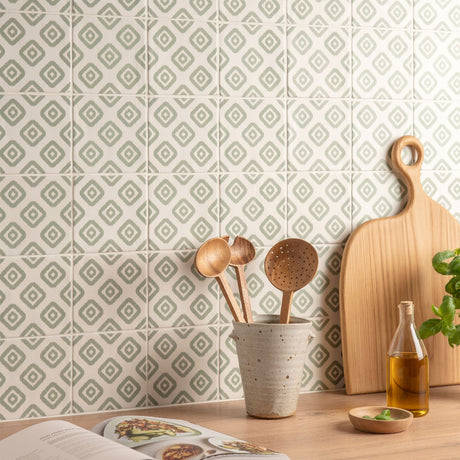 Original Style Jacquard Sage Tiles