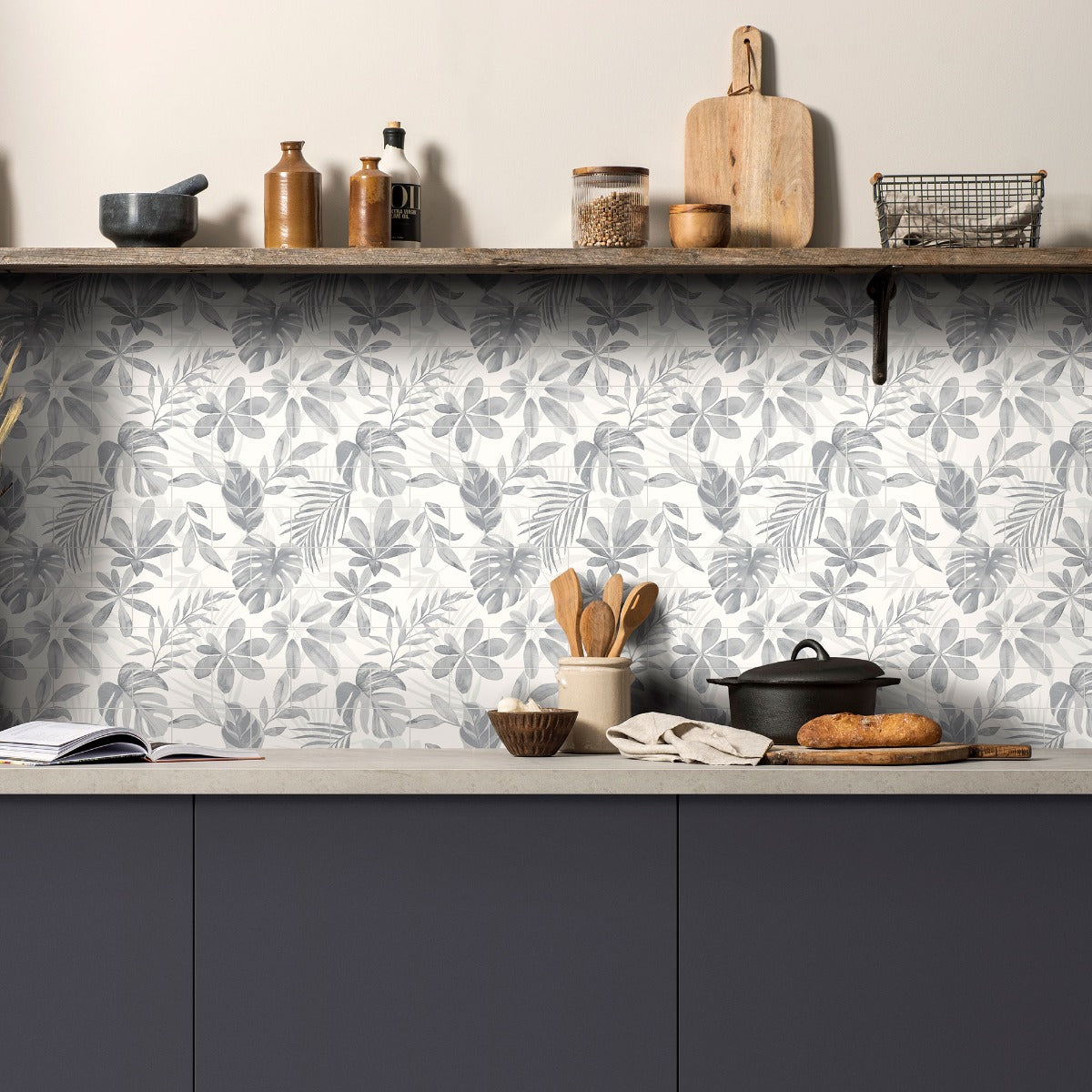 Original Style Jungle Grove Brickbond Blue Panels