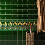 Original Style Lafleur on Victorian Green Tile